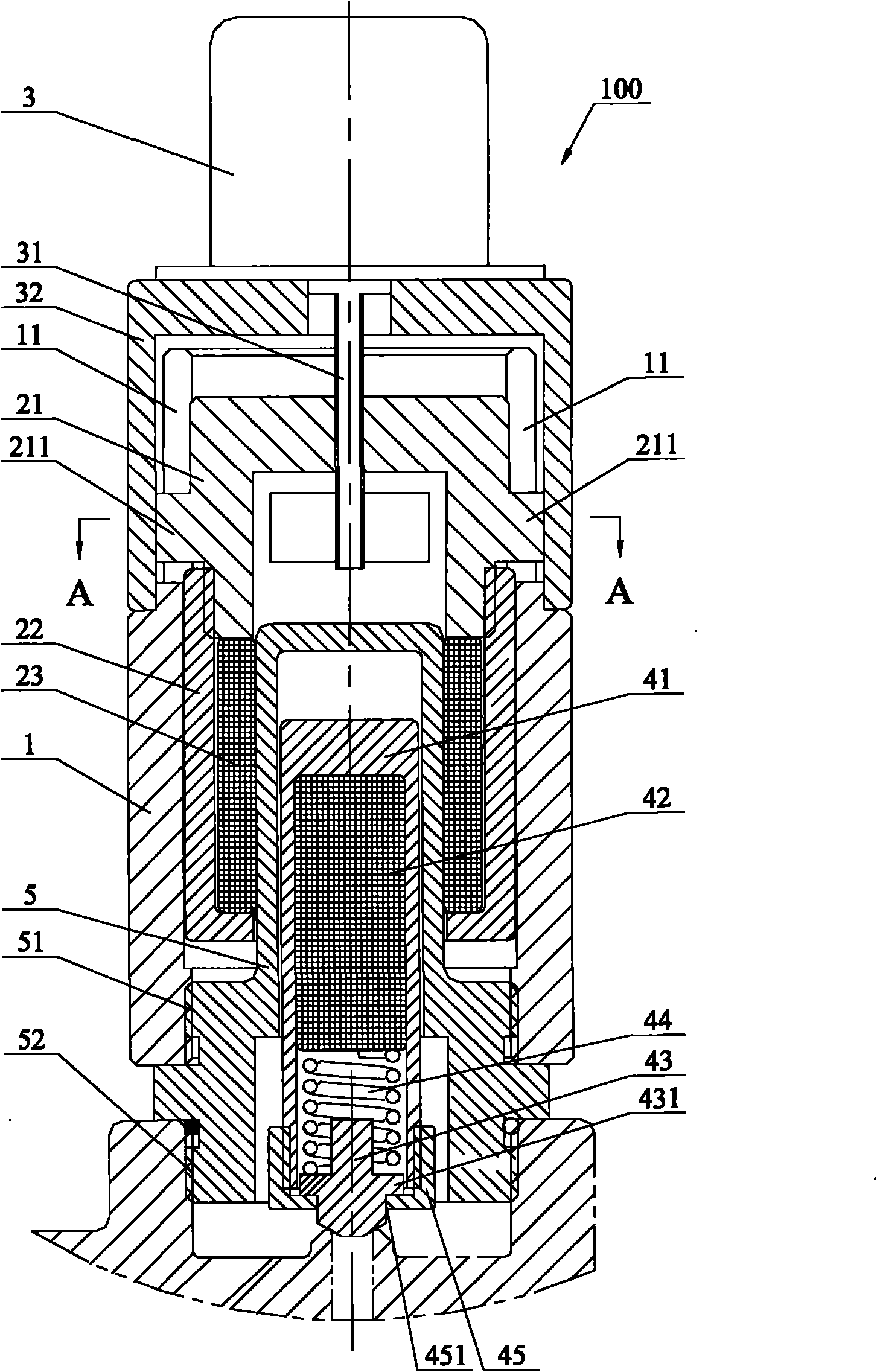 Control valve and valve with same