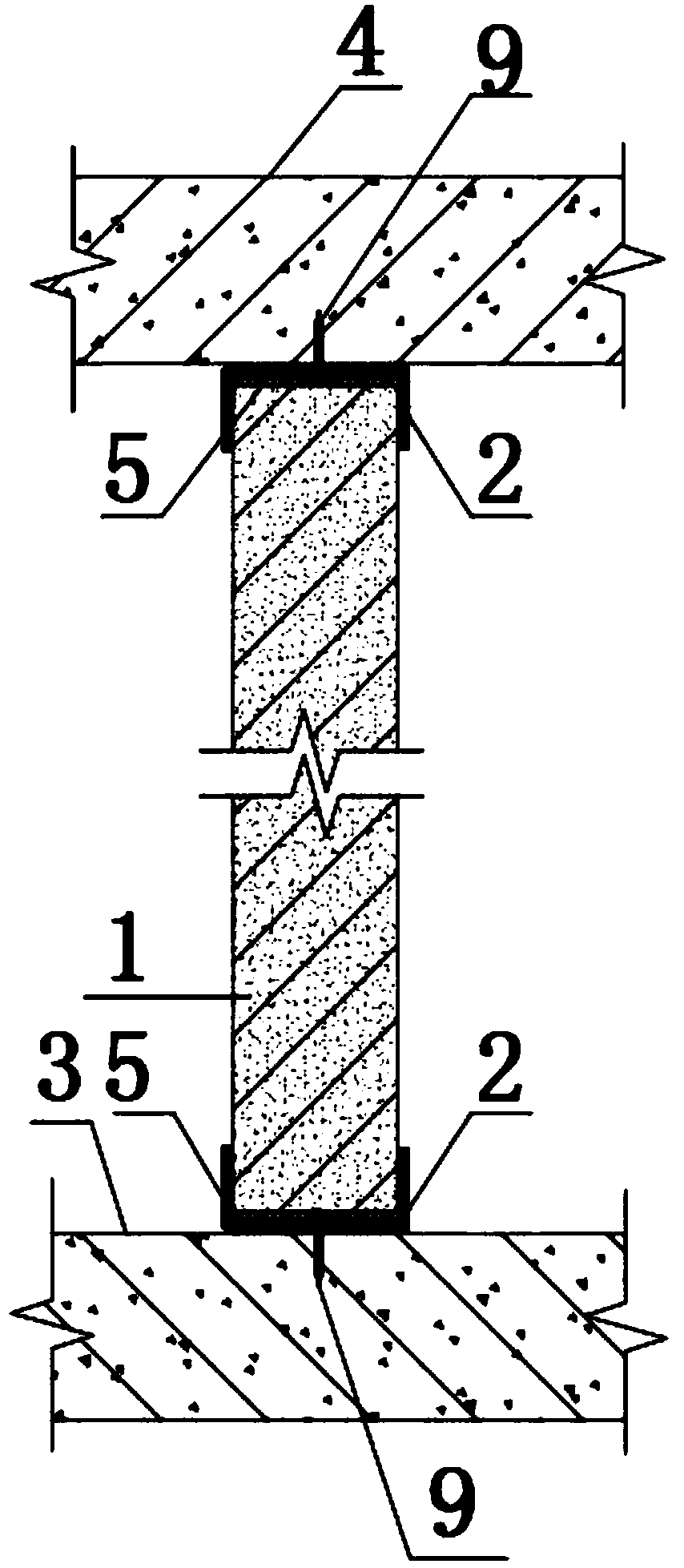 A construction method for installing and connecting parts of a partition wall