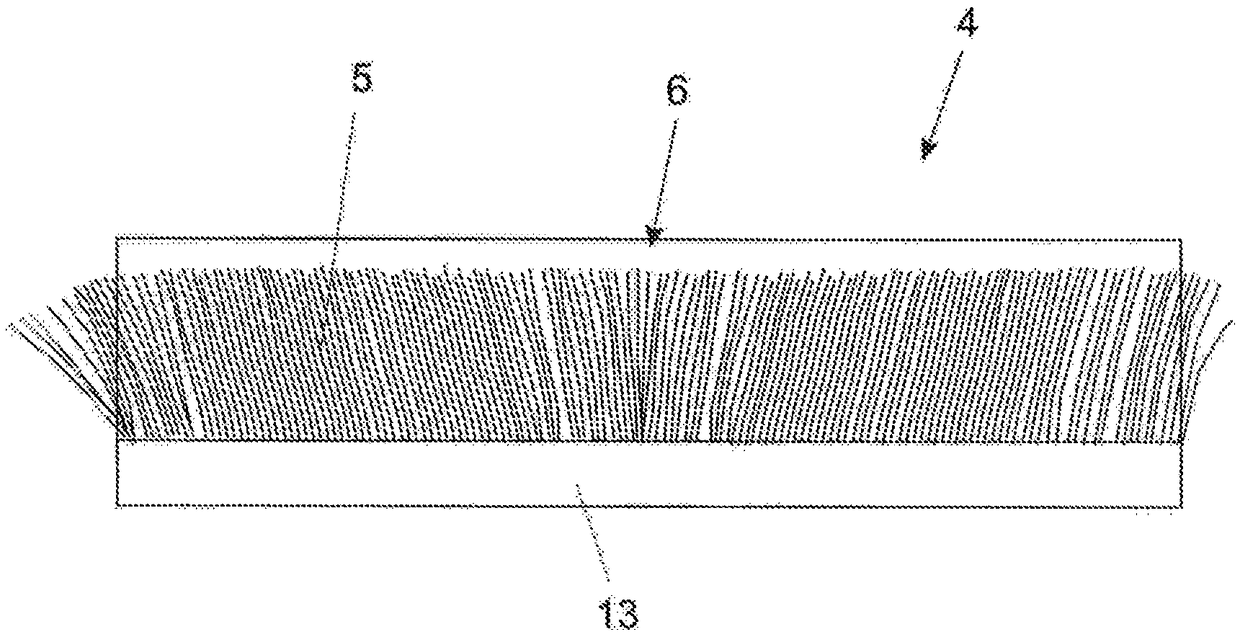 Brush grinding head for a grinding machine