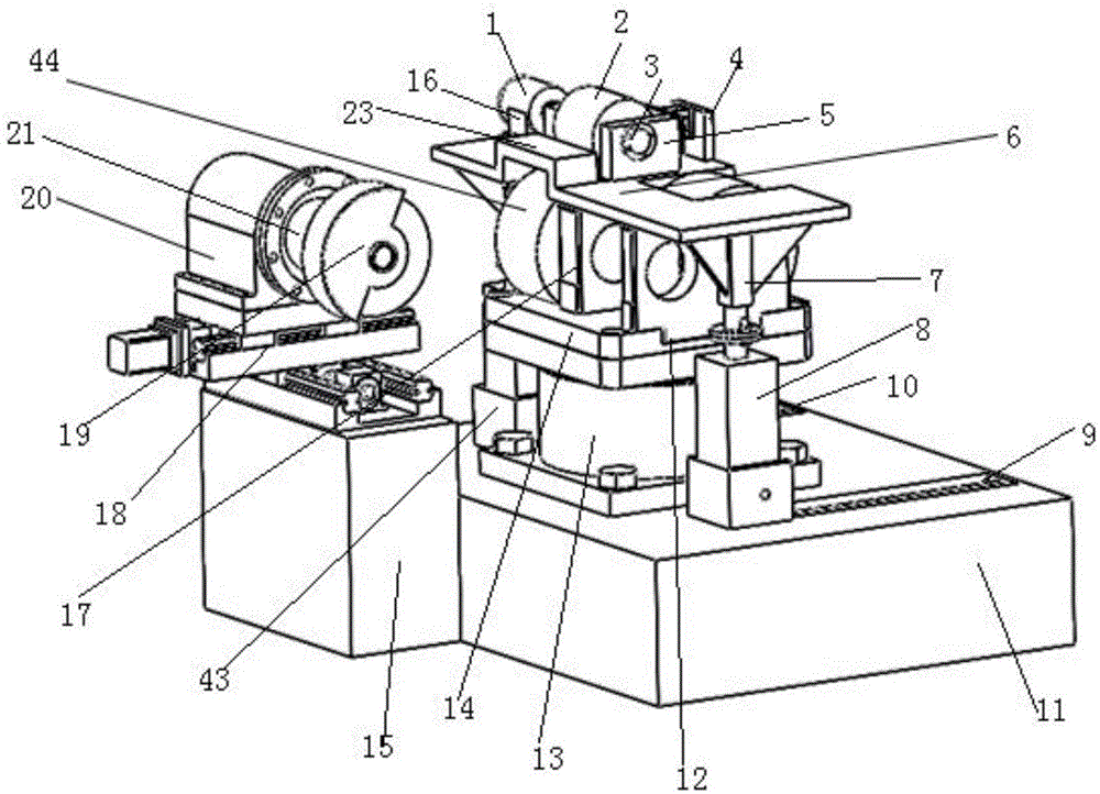 Grinding machine special for support roller of rolling mill