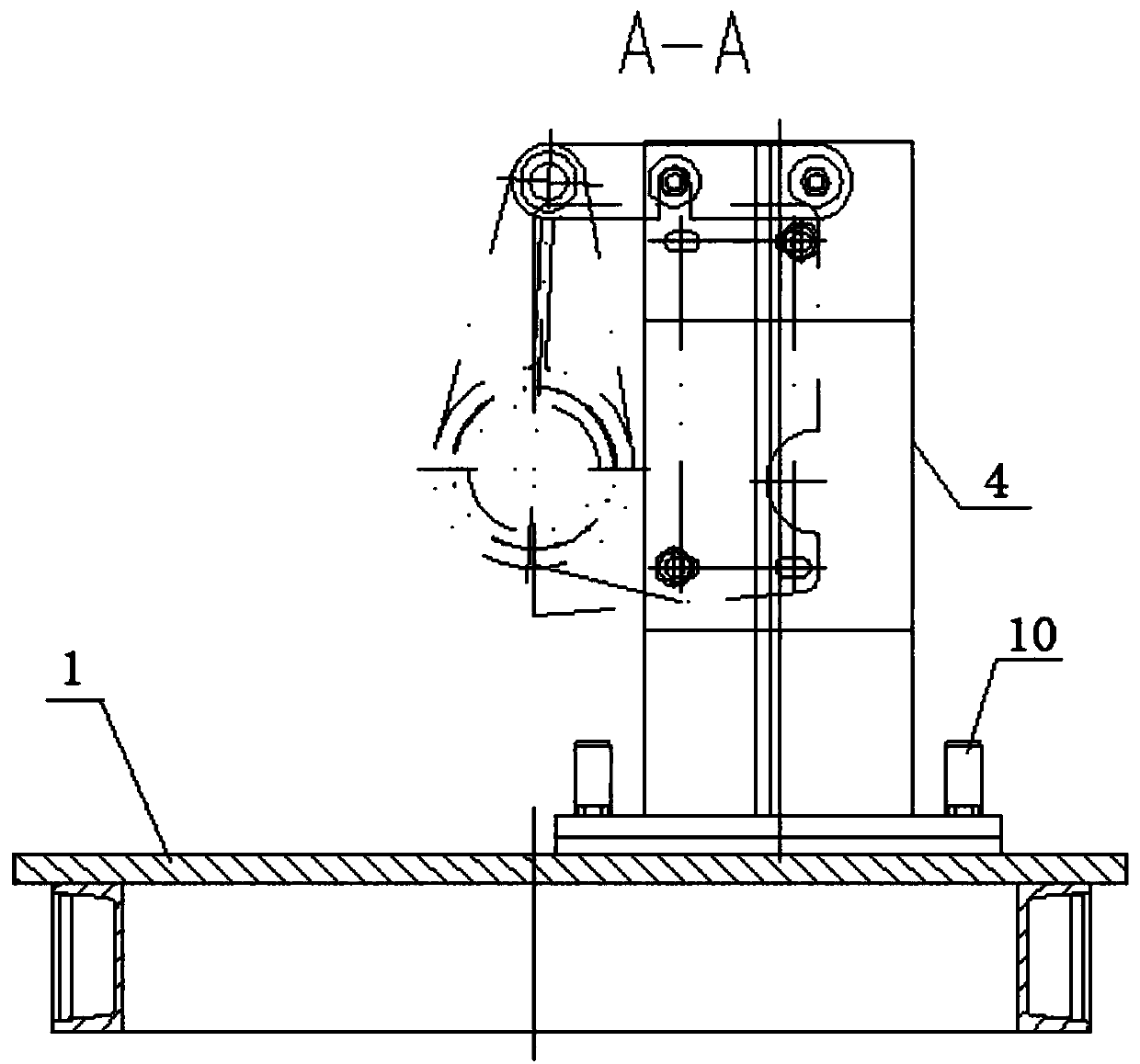 Welding positioning device for vehicle front air storage cylinder assembly