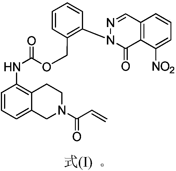 Paclitaxel and nitrophthalazinone BTK (Bruton 's tyrosine kinase) inhibitor combined pharmaceutical composition and application thereof