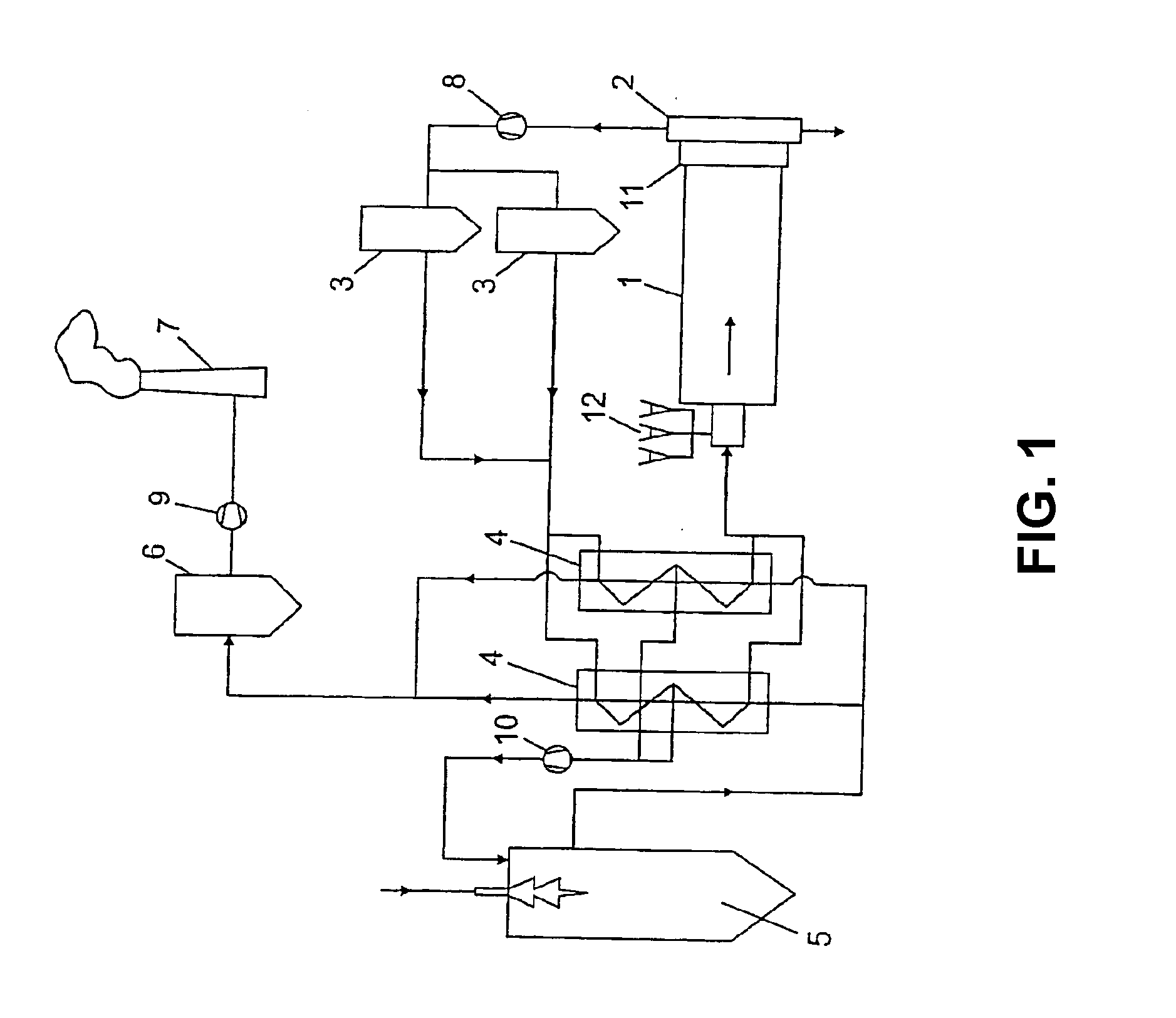Method for continuously drying bulk goods, in particular wood fibers and/or wood chips