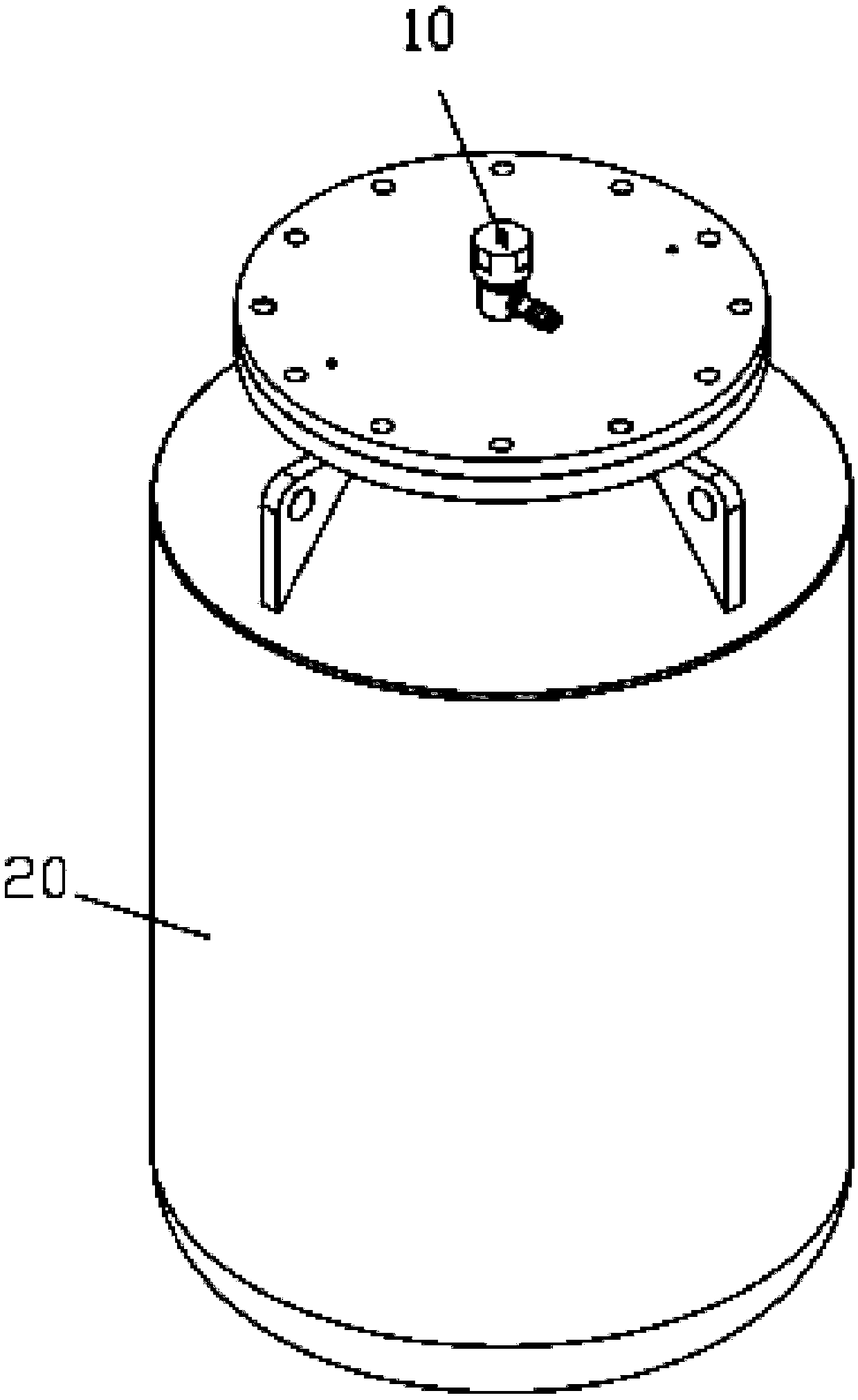 Outward turning vacuumizing seal assembly for high-temperature vacuum sintering furnace and vacuumizing charging bucket
