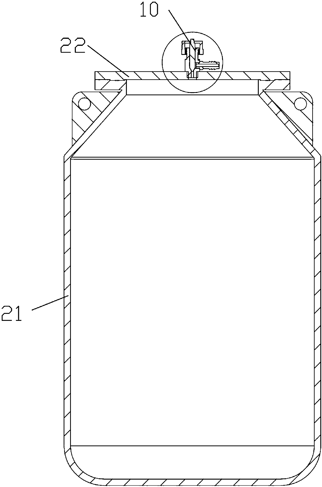 Outward turning vacuumizing seal assembly for high-temperature vacuum sintering furnace and vacuumizing charging bucket