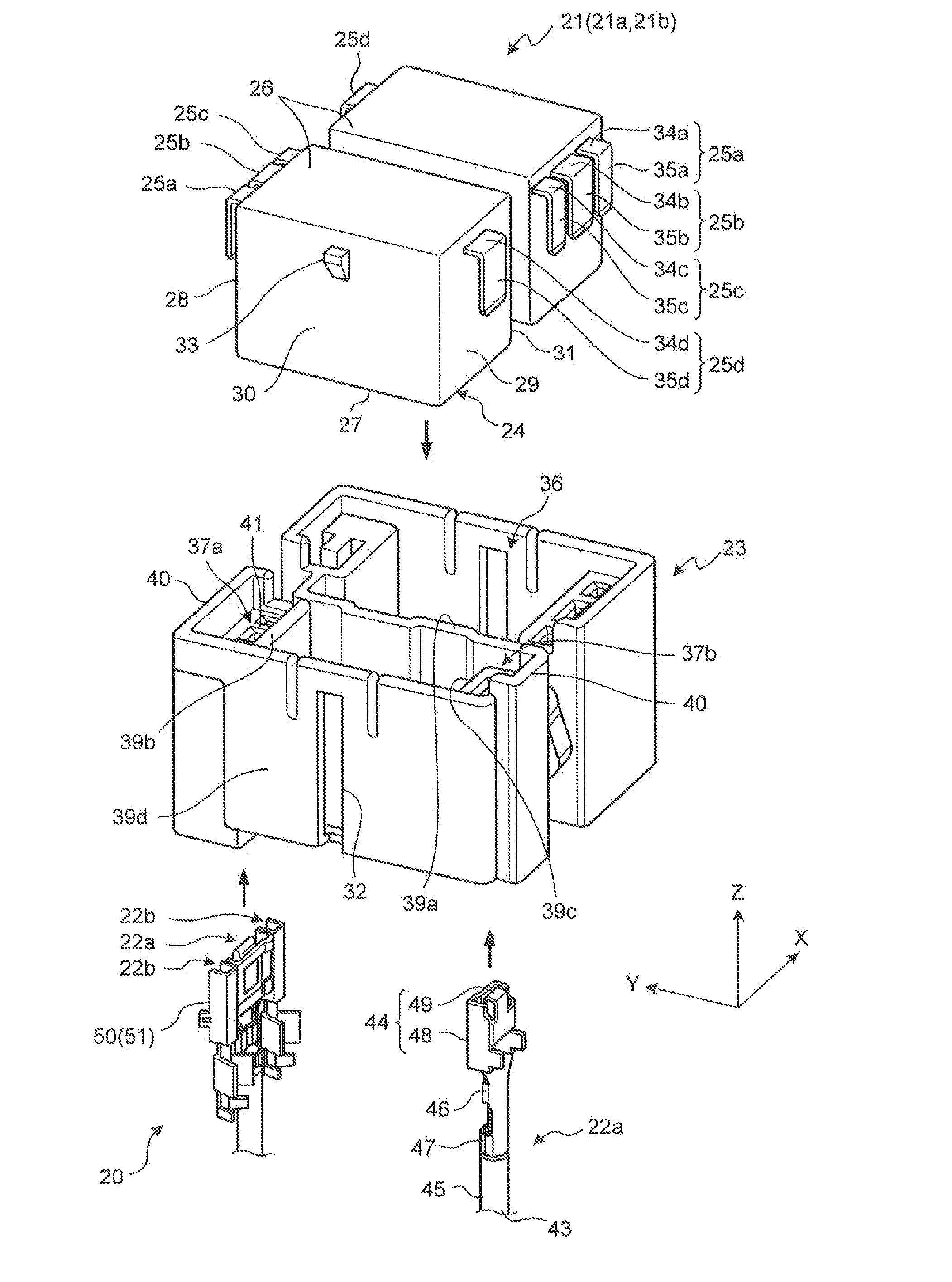 Electronic component assembly structure and electronic component