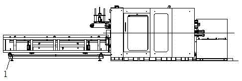 A double-wall corrugated pipe injection flaring machine