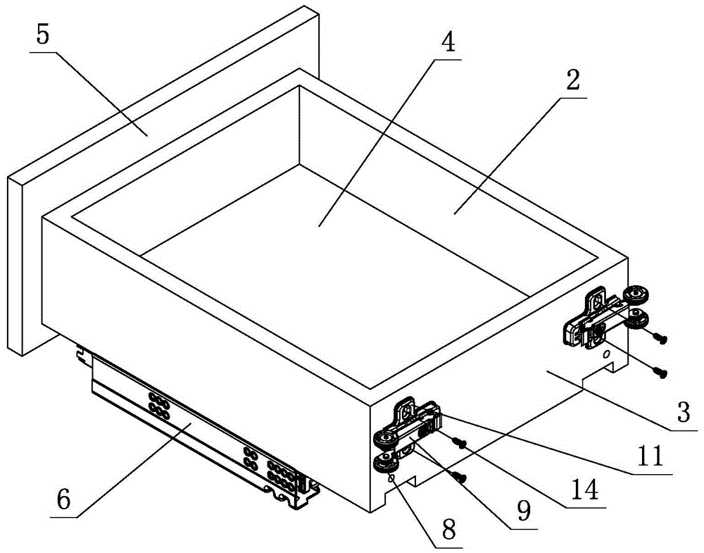 Removable limiting device of furniture drawer