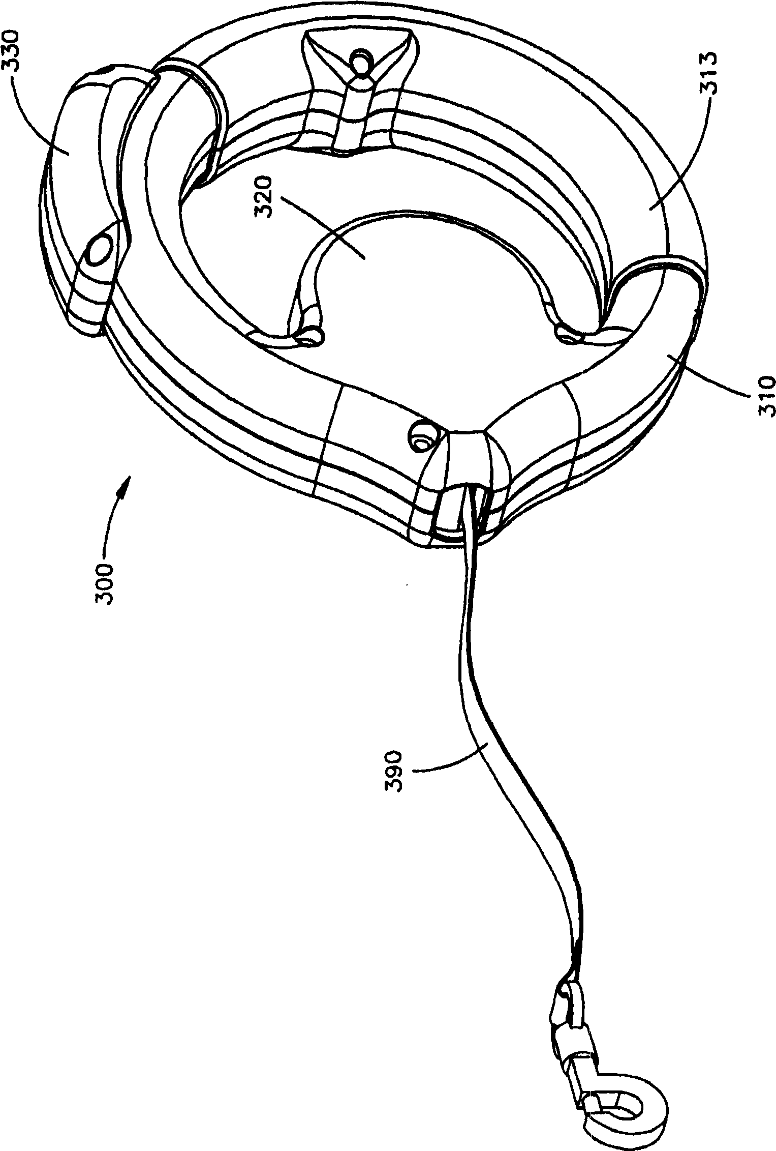 Ring-shaped retractable pet lead