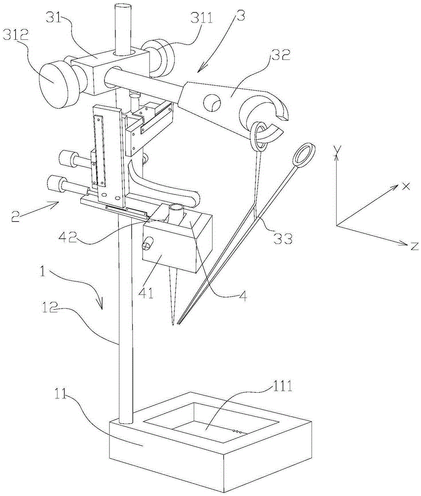 Rapid hanging and fixing device for isolated perfused heart