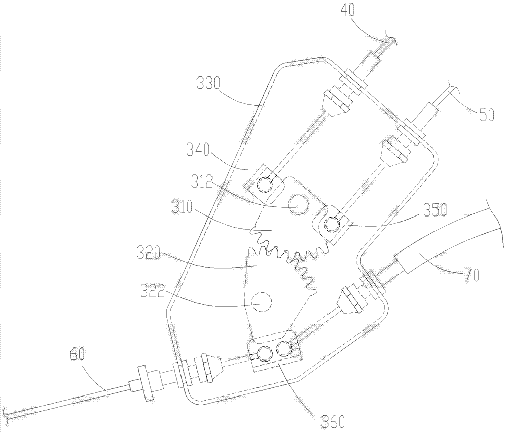 Front and rear linkage braking device and two-wheeled vehicle