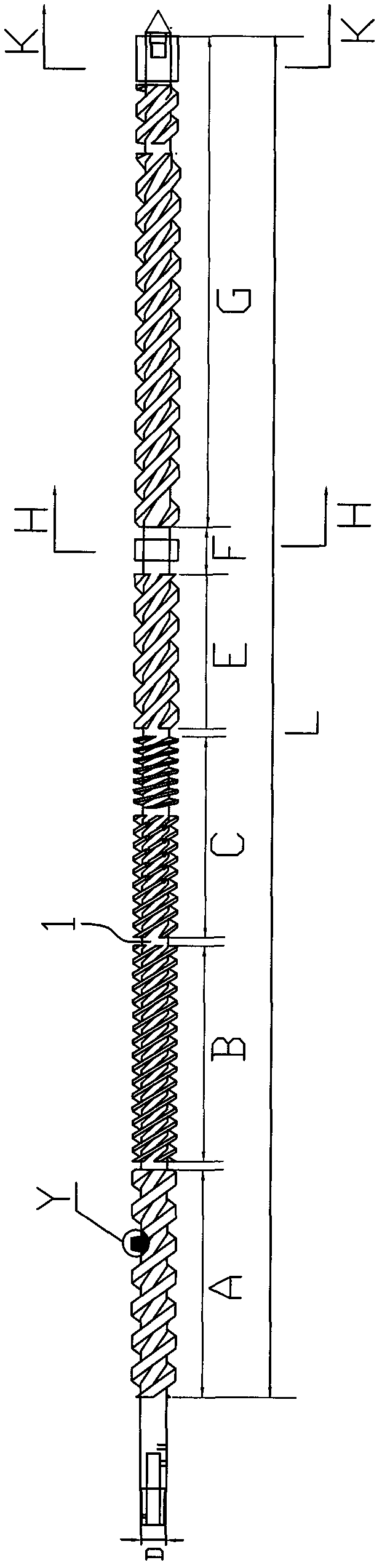 Screws used in twin-screw foaming extruder