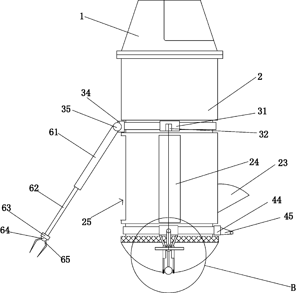 An automatic pick-up trash can