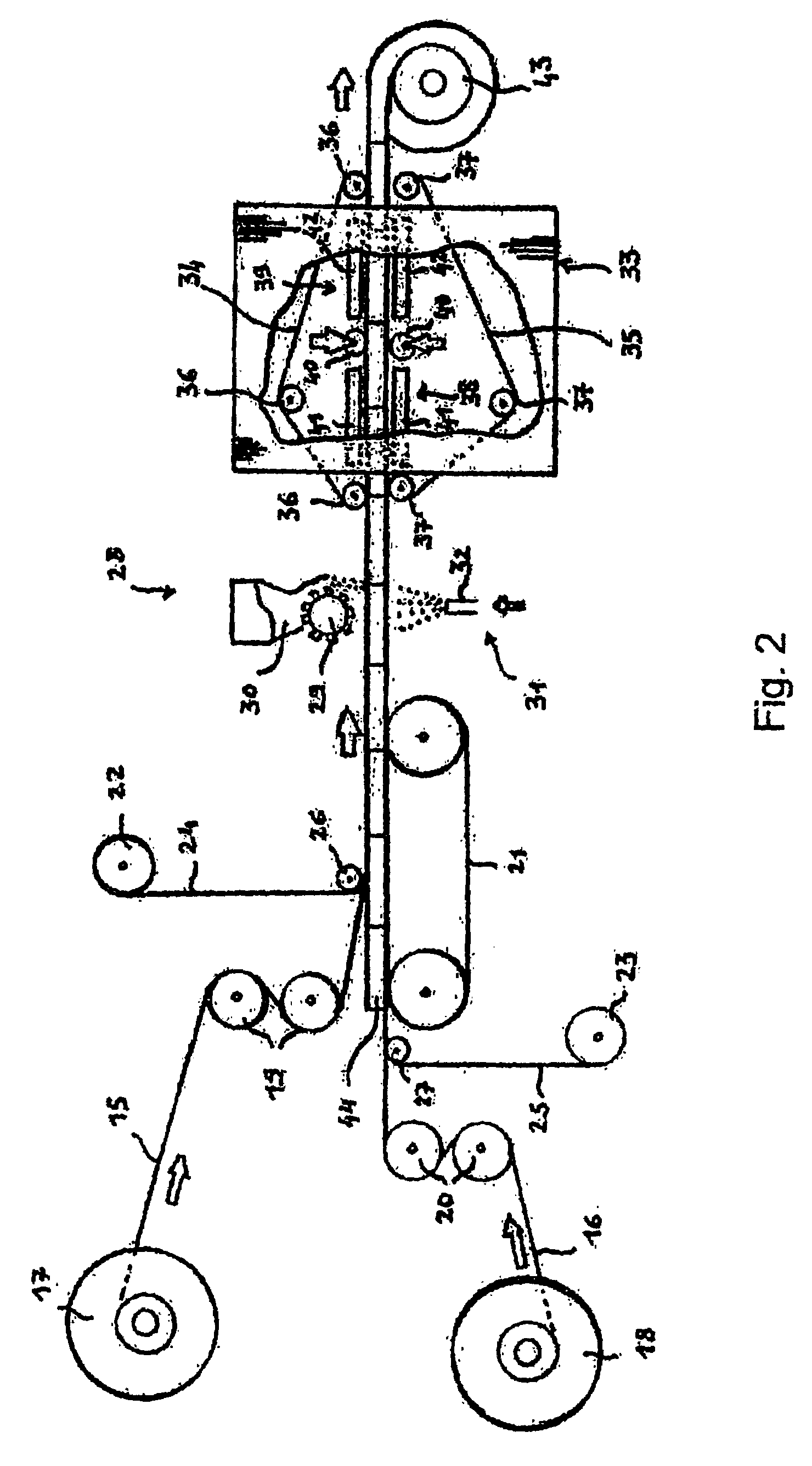 Method and device for making a composite plate