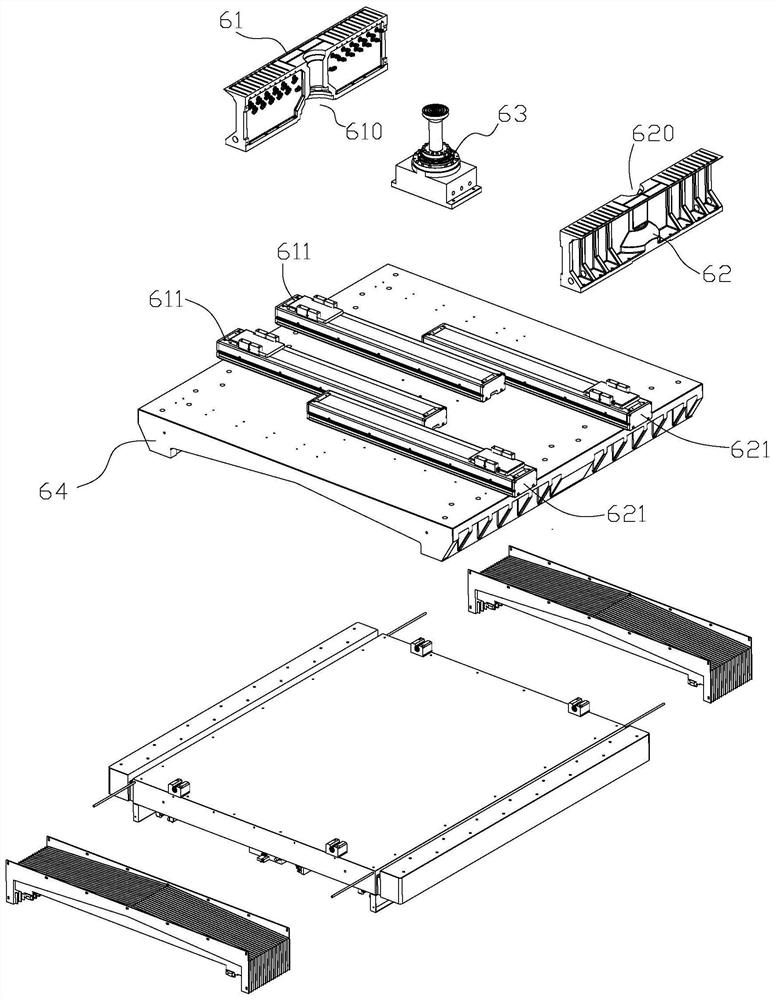 Glass bearing module with deviation rectifying function