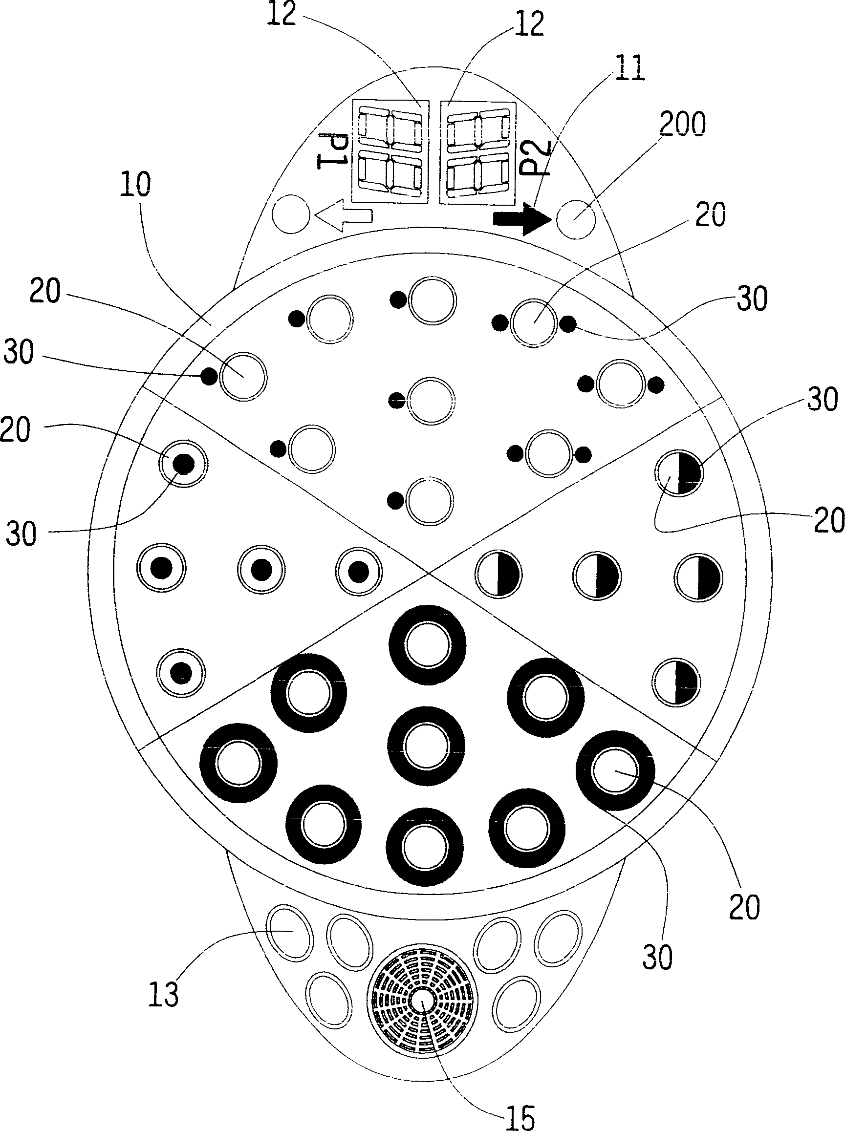 Structure of game of electronic type chessboard
