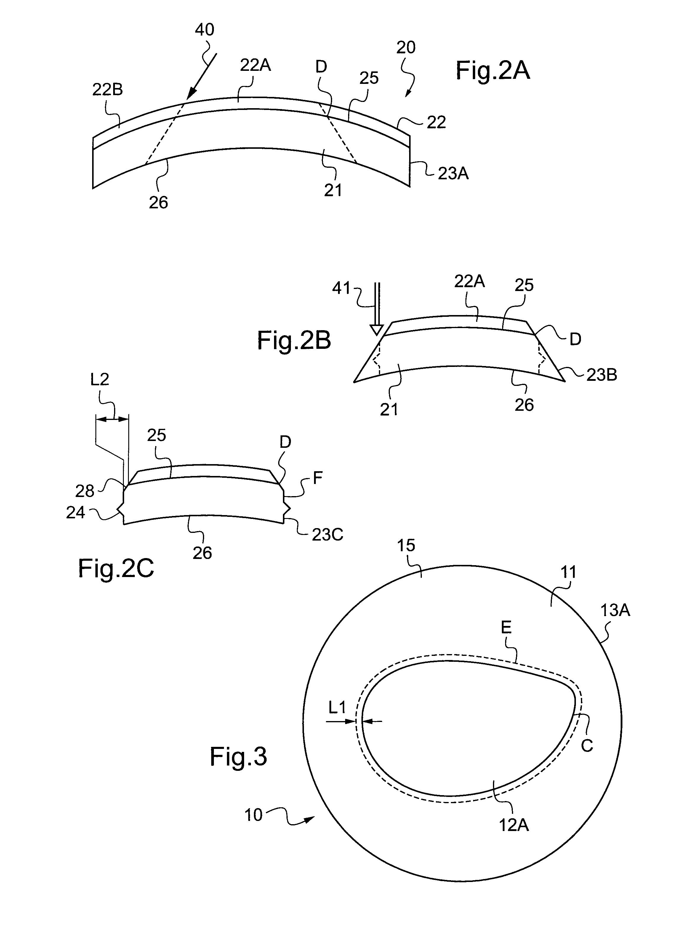 Method for trimming an ophthalmic eyeglass lens comprising a coating film