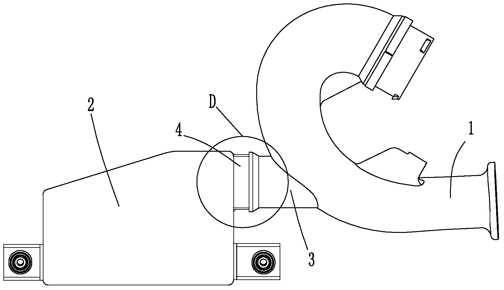 Connecting structure of resonant cavity and air filter air inlet pipe