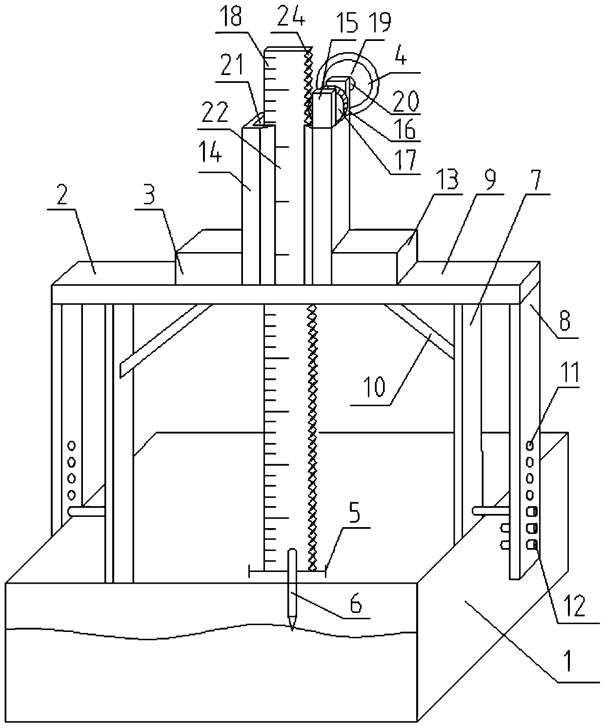 A device for measuring the fine profile of salt content in the bottom boundary layer of a water body in a tank