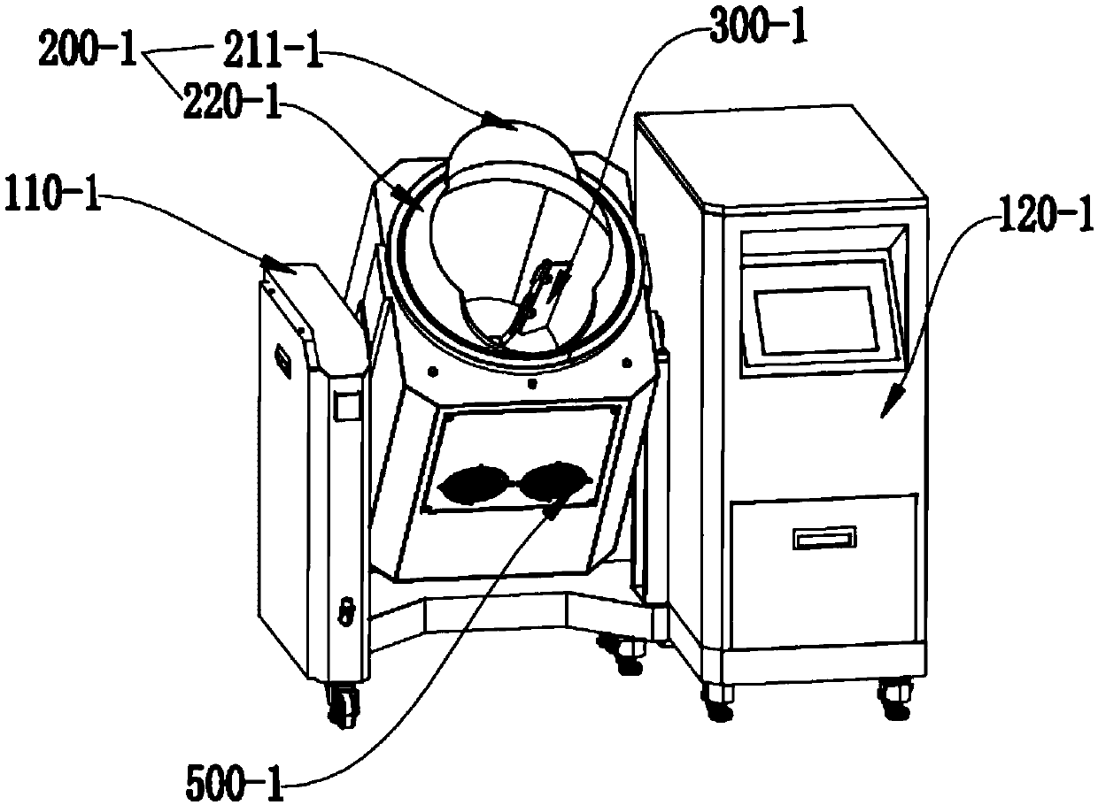 A food cooking device with feeding function