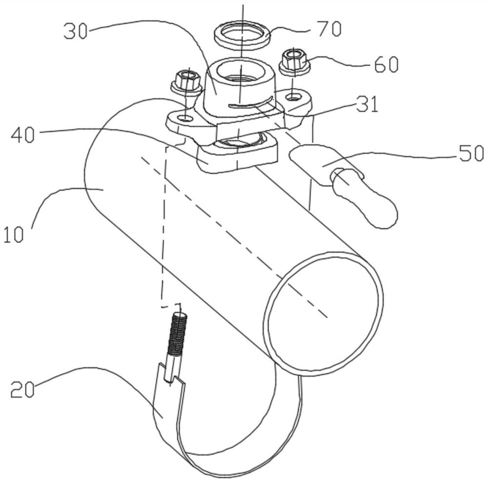 Pipeline pressure tapping branching device