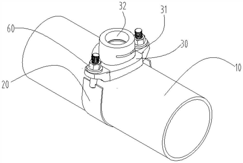 Pipeline pressure tapping branching device