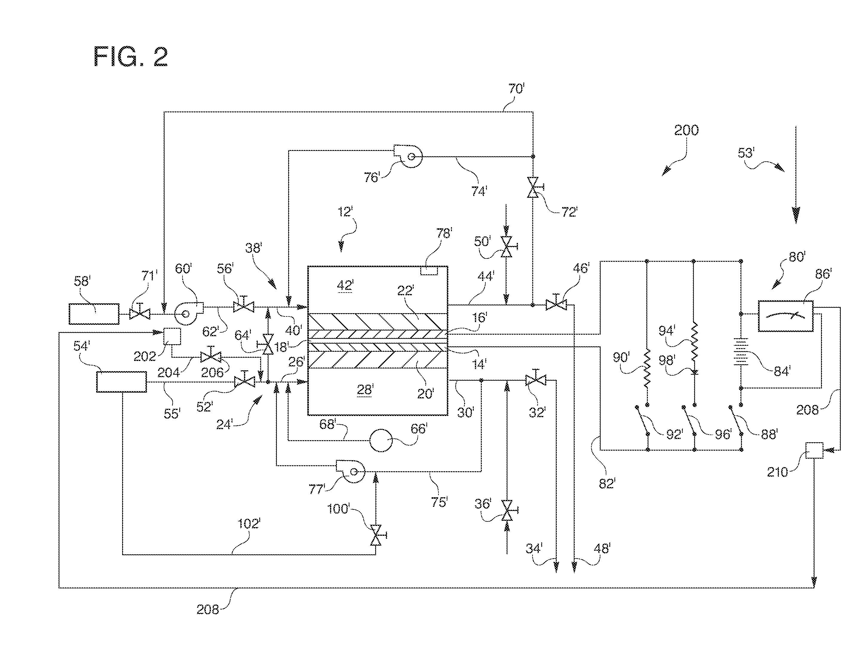 Hydrogen passivation shut down system for a fuel cell power plant