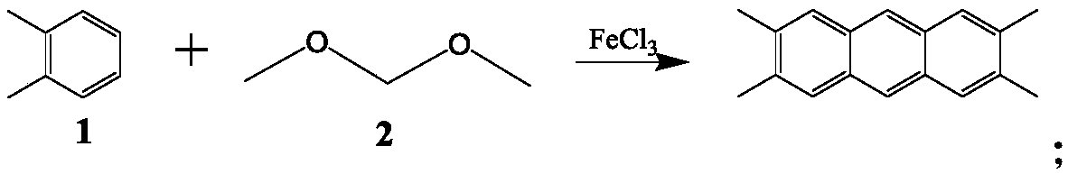 High-efficiency preparation method for 2.3.6.7-tetramethyl anthracene and application thereof in preparation of triptycene and derivatives thereof