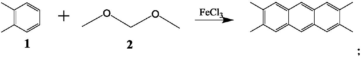 High-efficiency preparation method for 2.3.6.7-tetramethyl anthracene and application thereof in preparation of triptycene and derivatives thereof