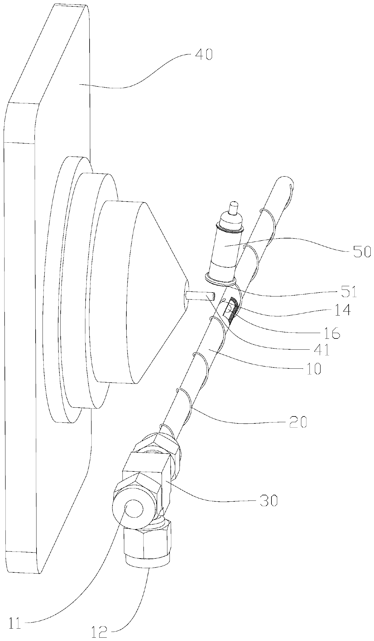 Pyrolysis device and primary pyrolysis product detection assembly and detection method