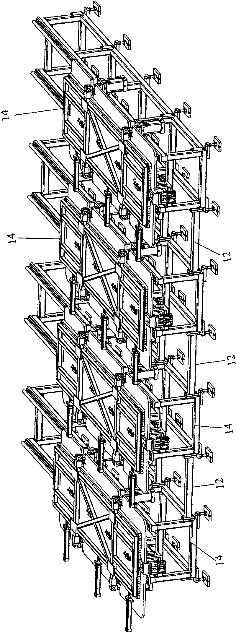 Continuous production method of foam filling panel