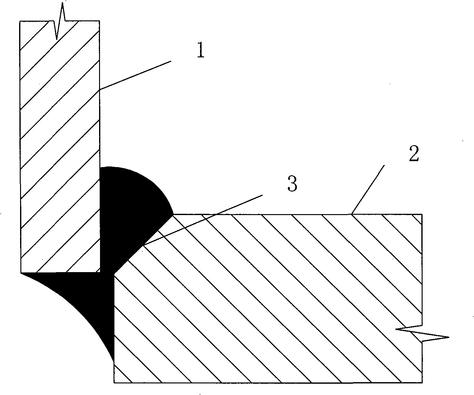 Plane welding flange divided edge structure