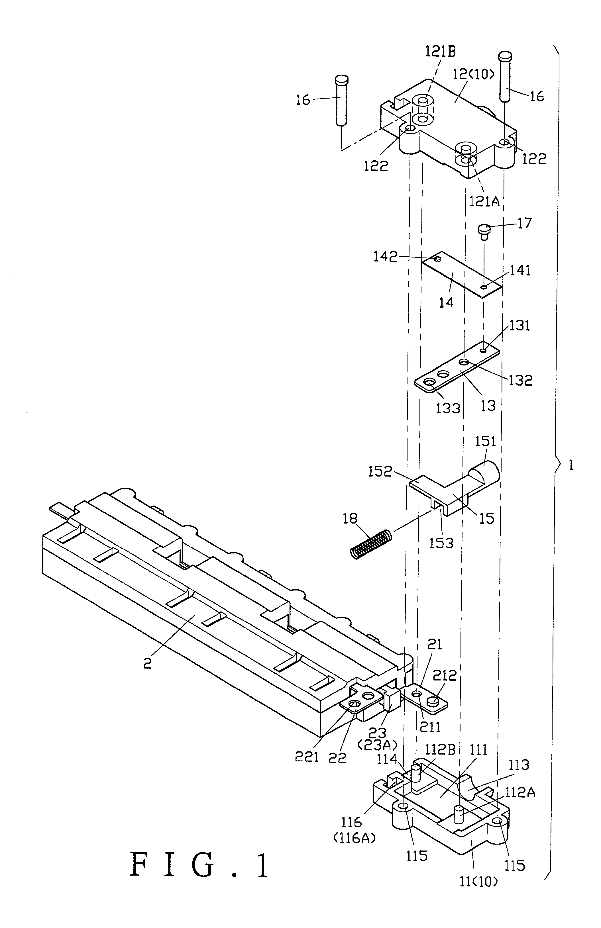 Overload protector structure of extension cord receptacle