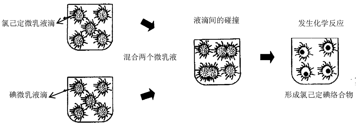 Preparation method of chlorhexidine-iodine nanometer complex