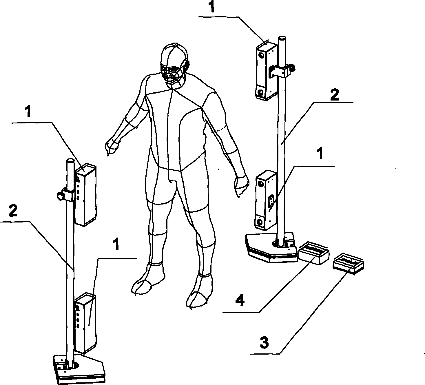 Multi-scanner fast human body three-dimensional scanning system