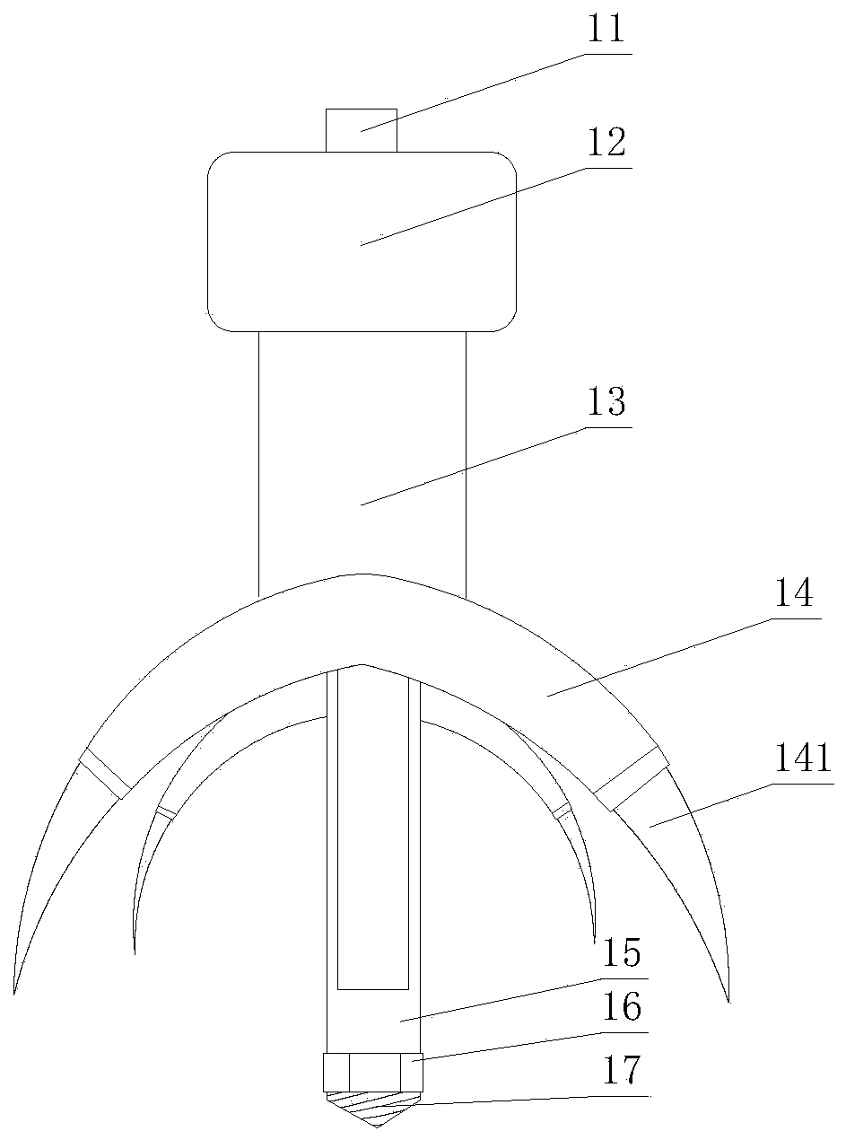 Soil detection device for soil heavy metal remediation