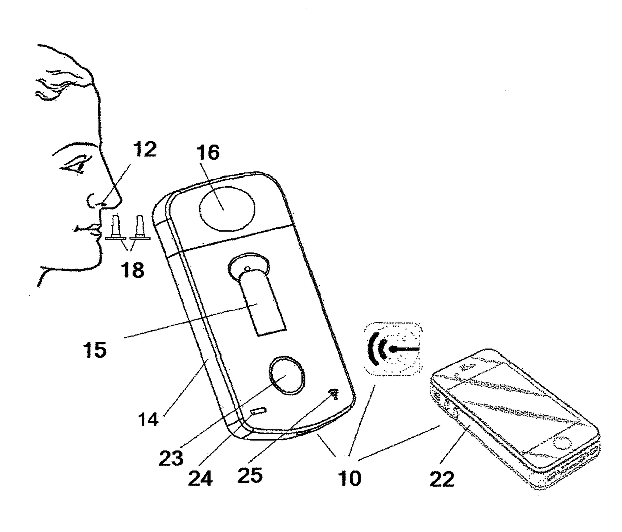 Device and method for administering medicaments to the brain