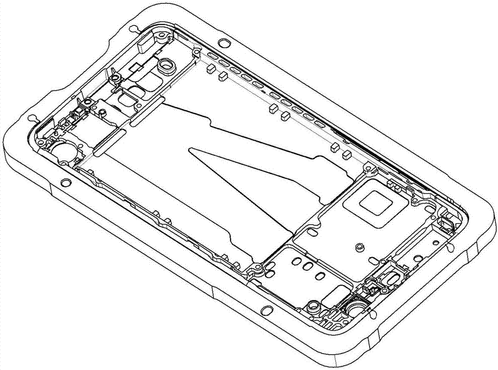 Stainless steel middle frame and aluminum alloy die-casting plate structure and preparation thereof