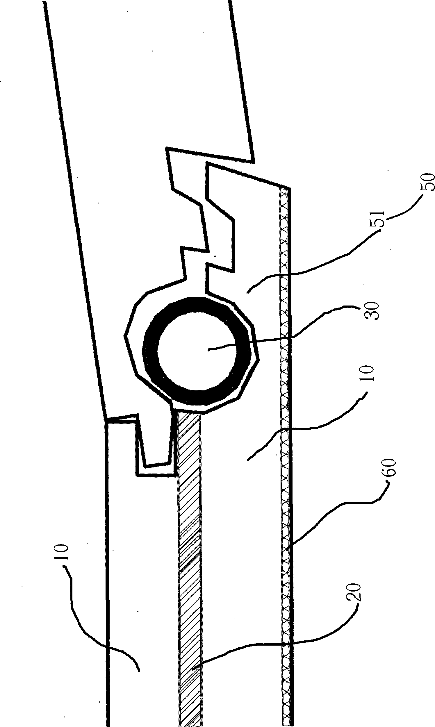 Floor with internal heat-conducting structure