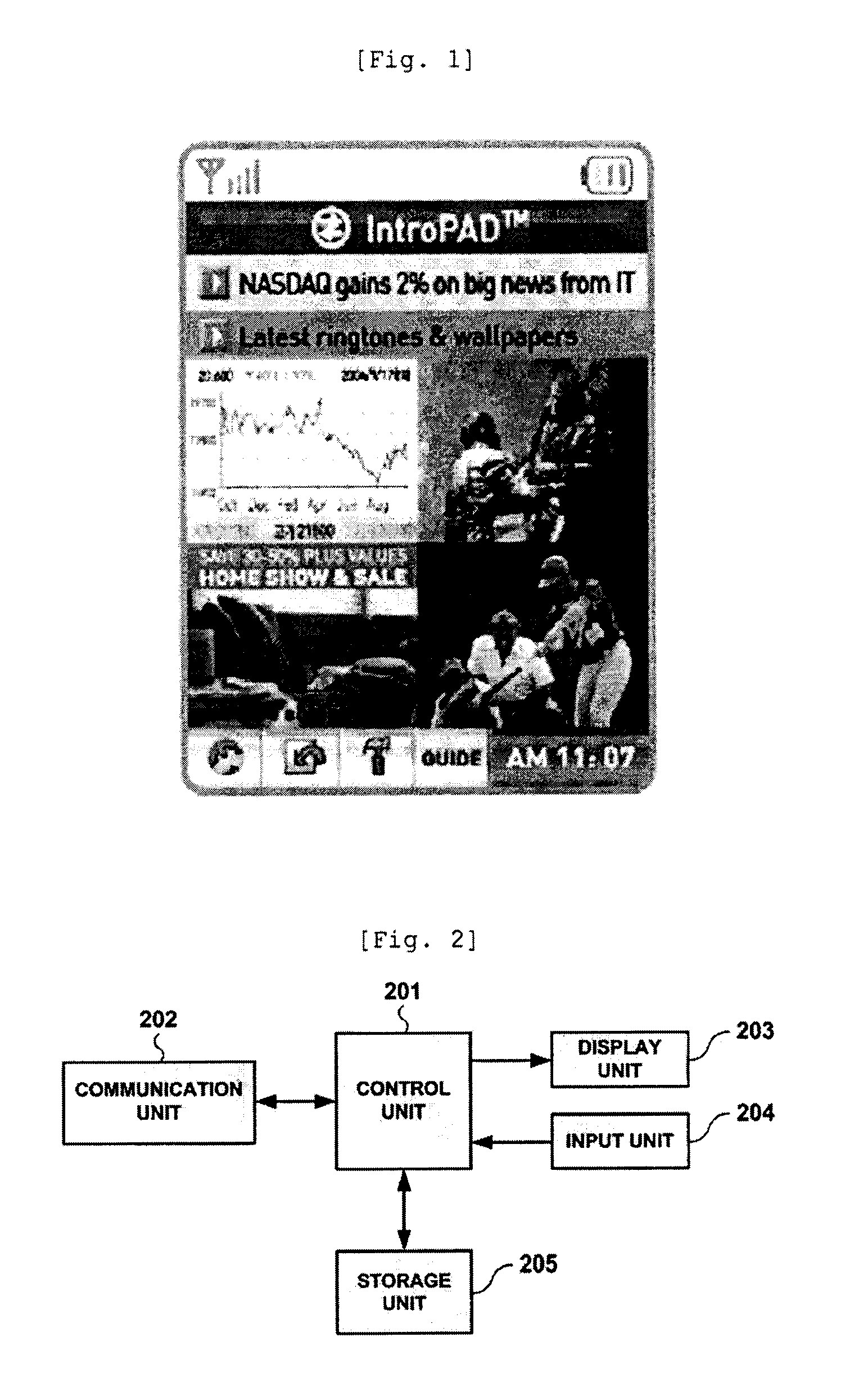 Mobile terminal for multi-displayable contents information which is composed with independent channel, method thereof, and computer readable record medium on which program for executing method is recorded