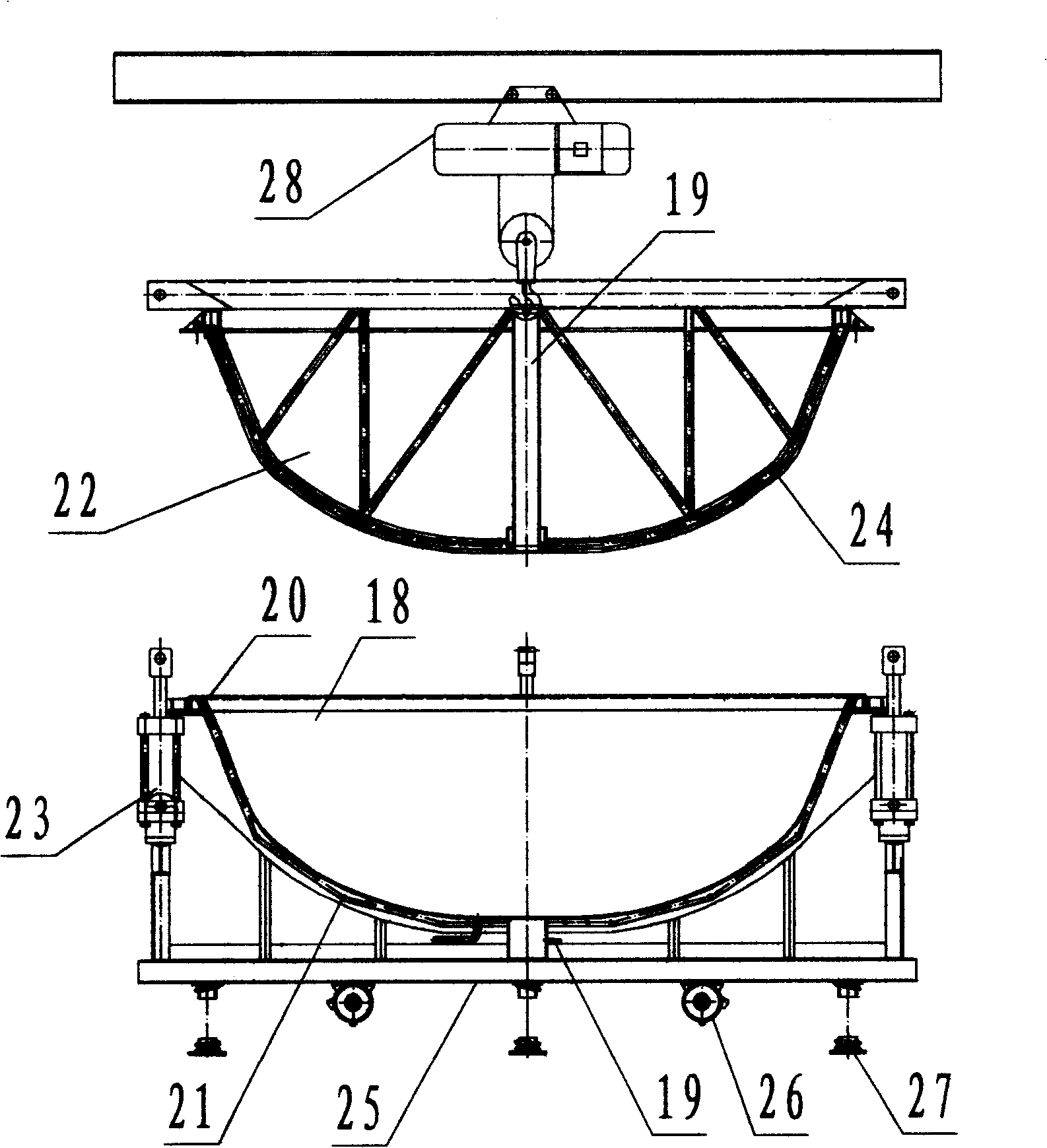 Dry and wet dual-purpose stem pressing glass reinforced plastics biomass pool, producing method and facility thereof