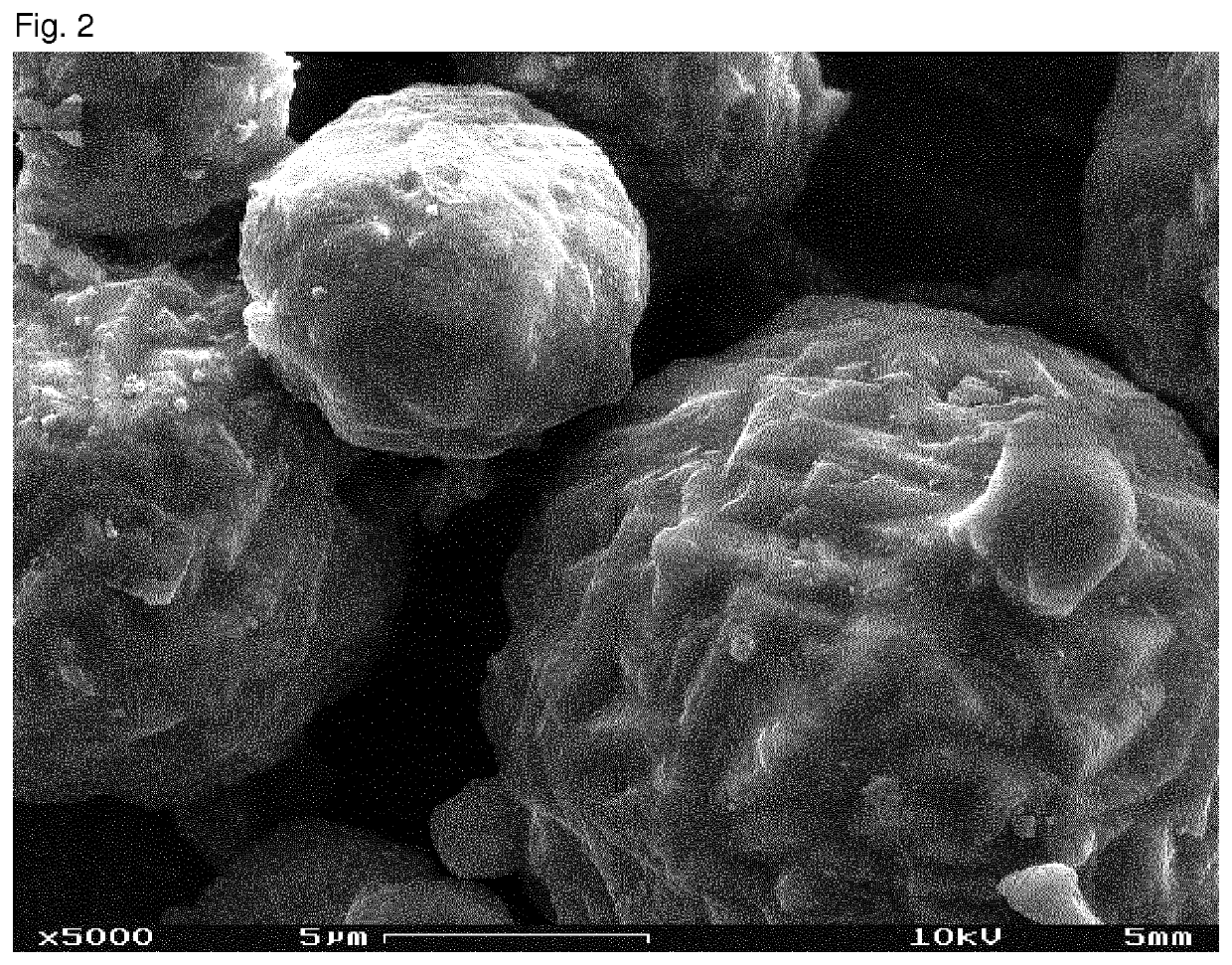 Composite powder containing calcium carbonate and having microstructured particles