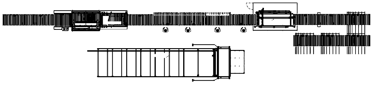 Intelligent automatic packaging line and method for customized furniture