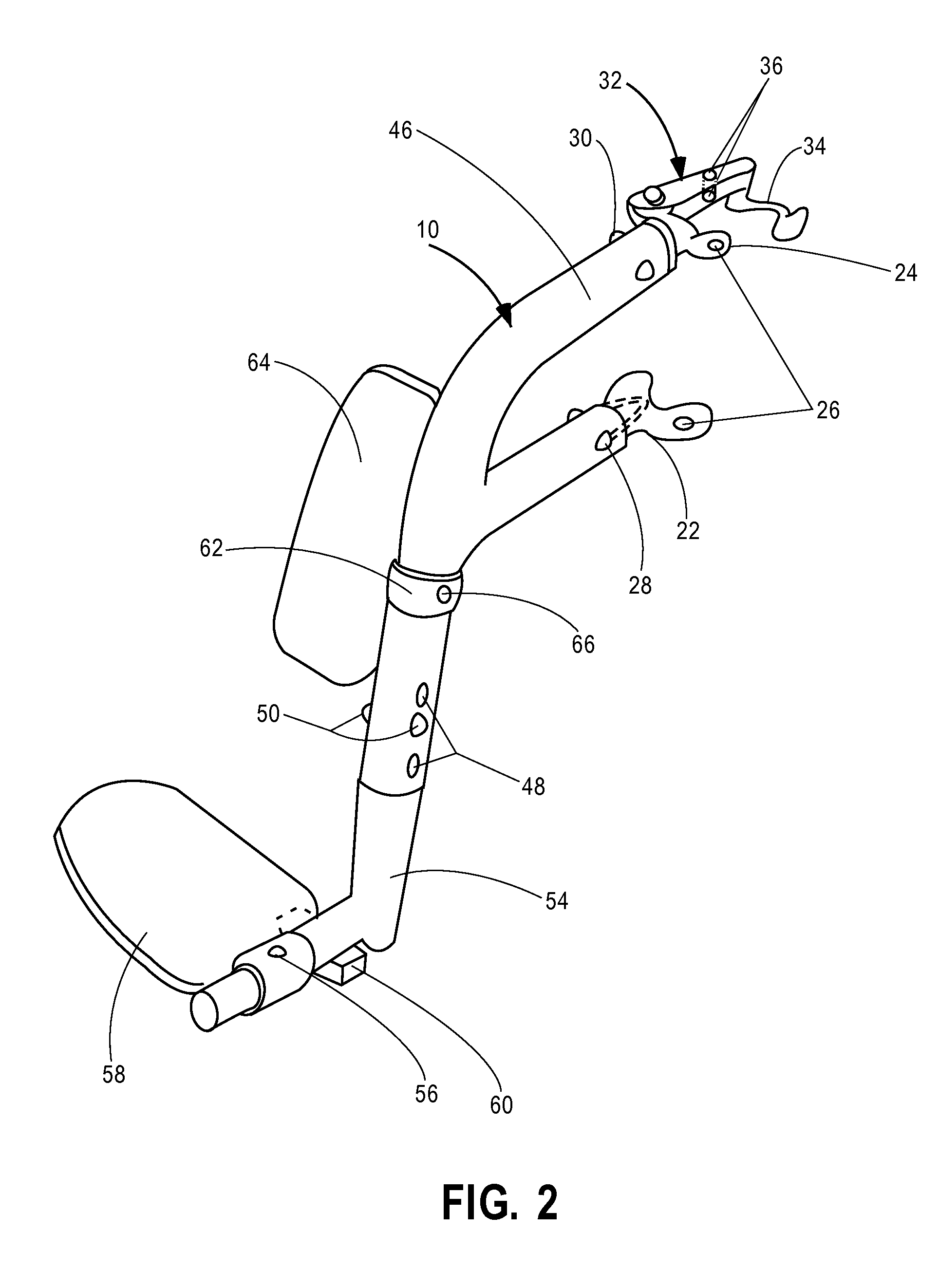 Reversible footrest