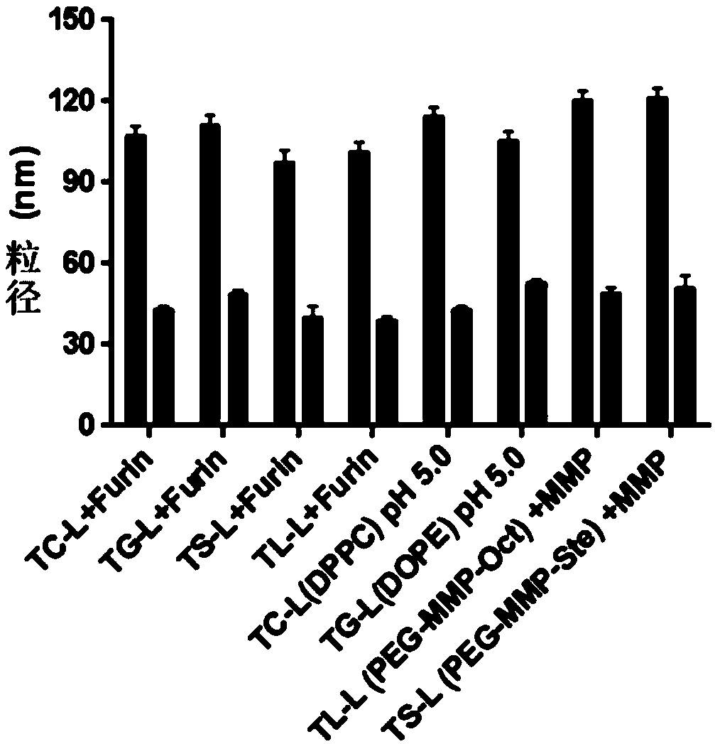 Multicomponent lipid complex system with controlled particle size and drug release by tumor microenvironment, its preparation method and application