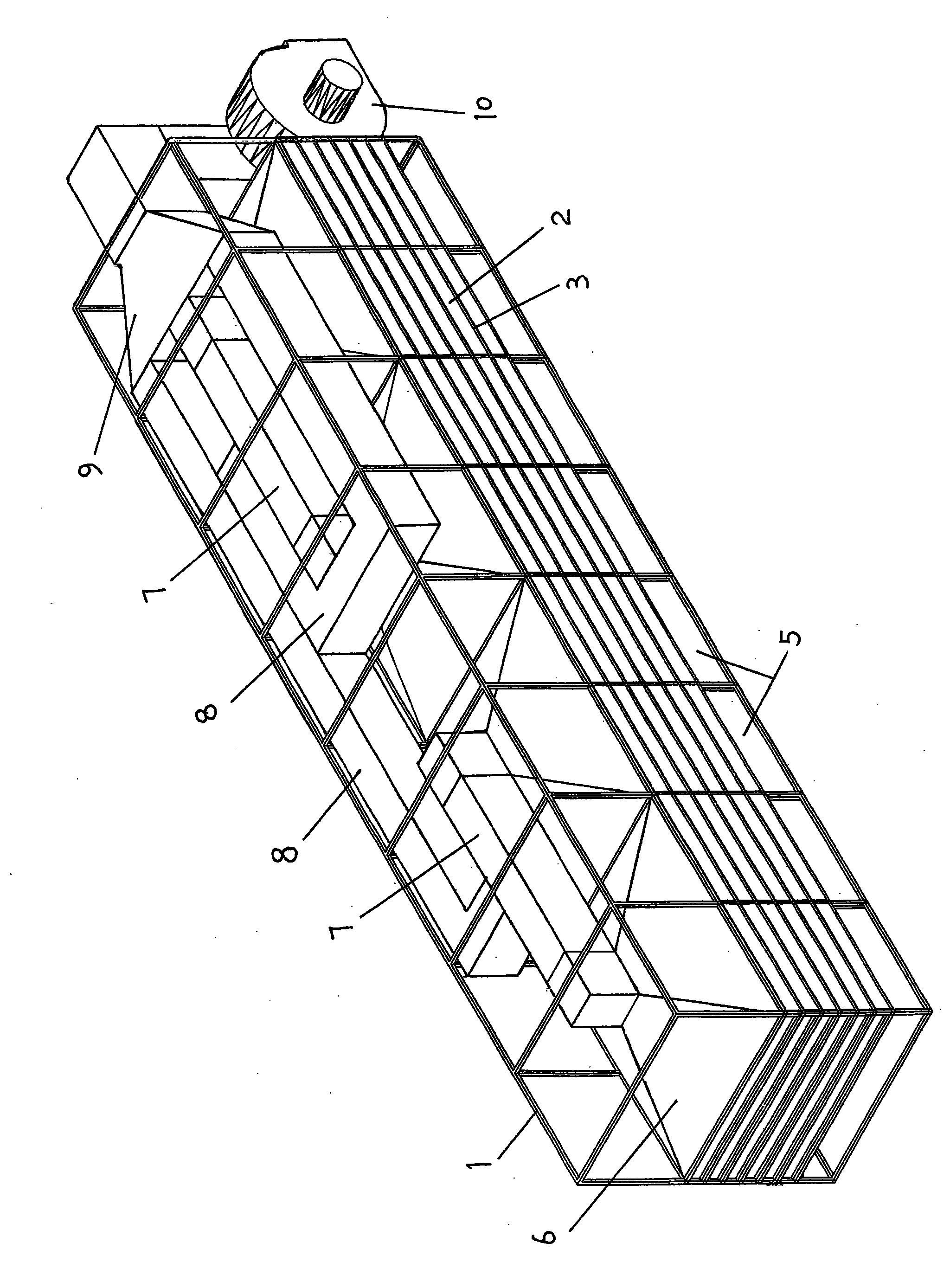 Multilayer multi-line nature-imitated synchronous withering device used for processing black tea