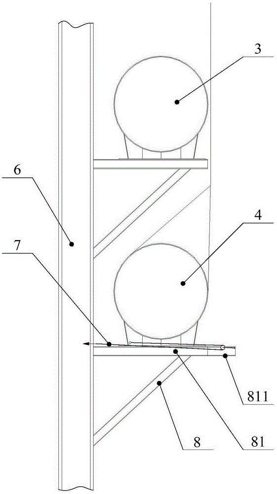 Replacement method of dust removal pipe for steelmaking workshop