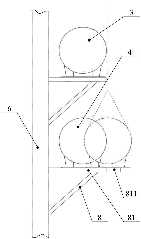 Replacement method of dust removal pipe for steelmaking workshop