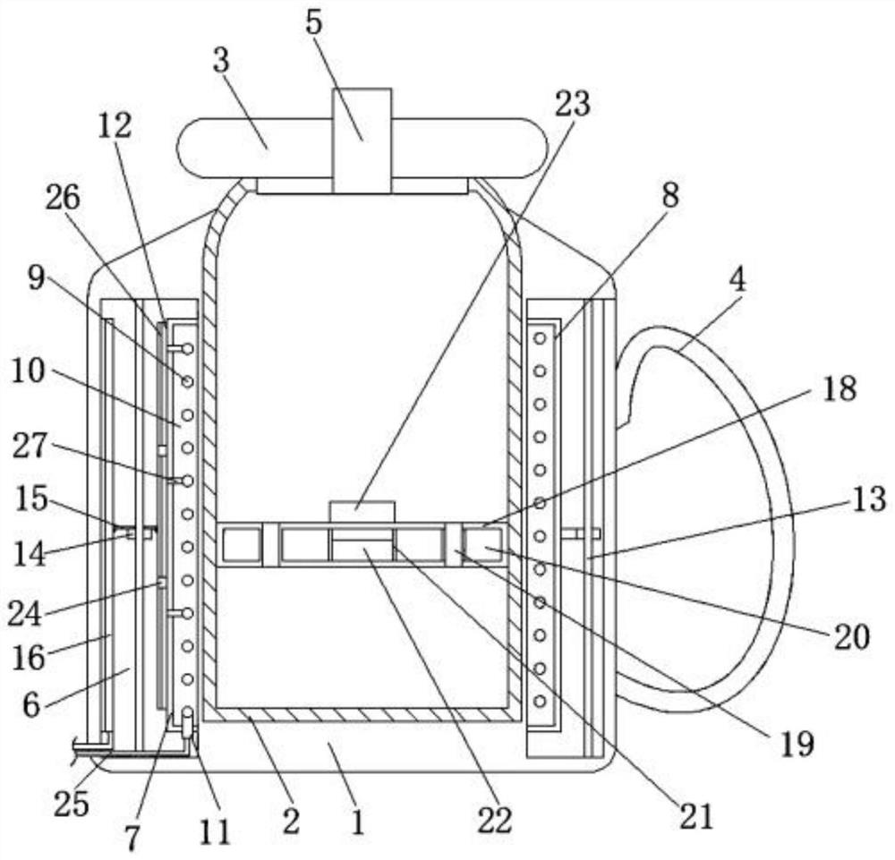 Lifting type self-adaptive local heating electric kettle and using method