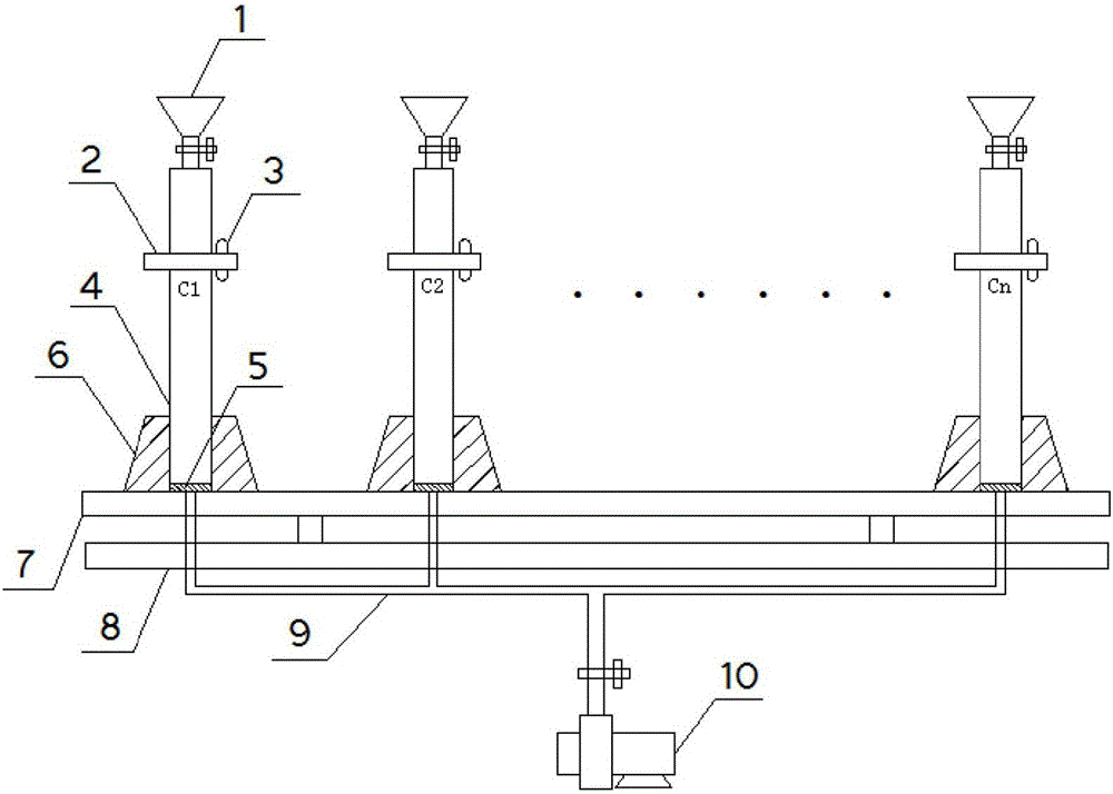 A semi-preparative chromatographic column fast filling device and its preparation method